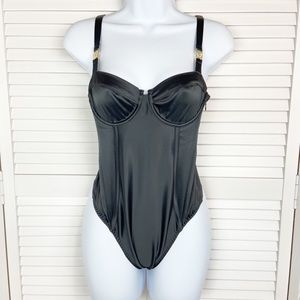 NWT Victoria's Secret Black Thong BodySuit Small